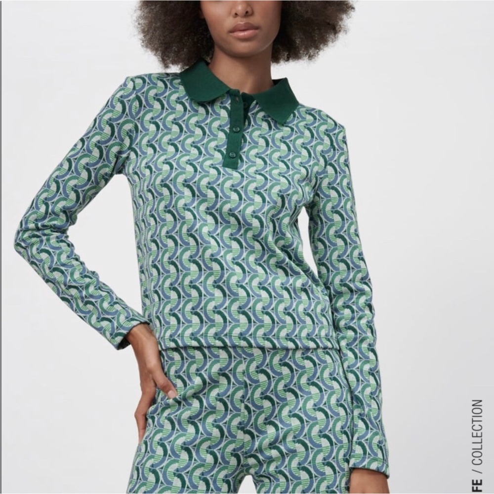 Zara Jacquard Polo Shirt